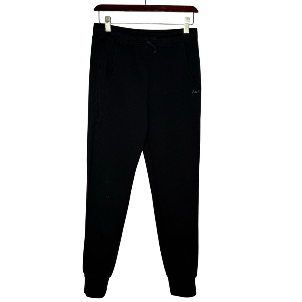 Abercrombie Kids Black Jogger Pants Size 15 16 Moisture Wicking Athleisure Soft